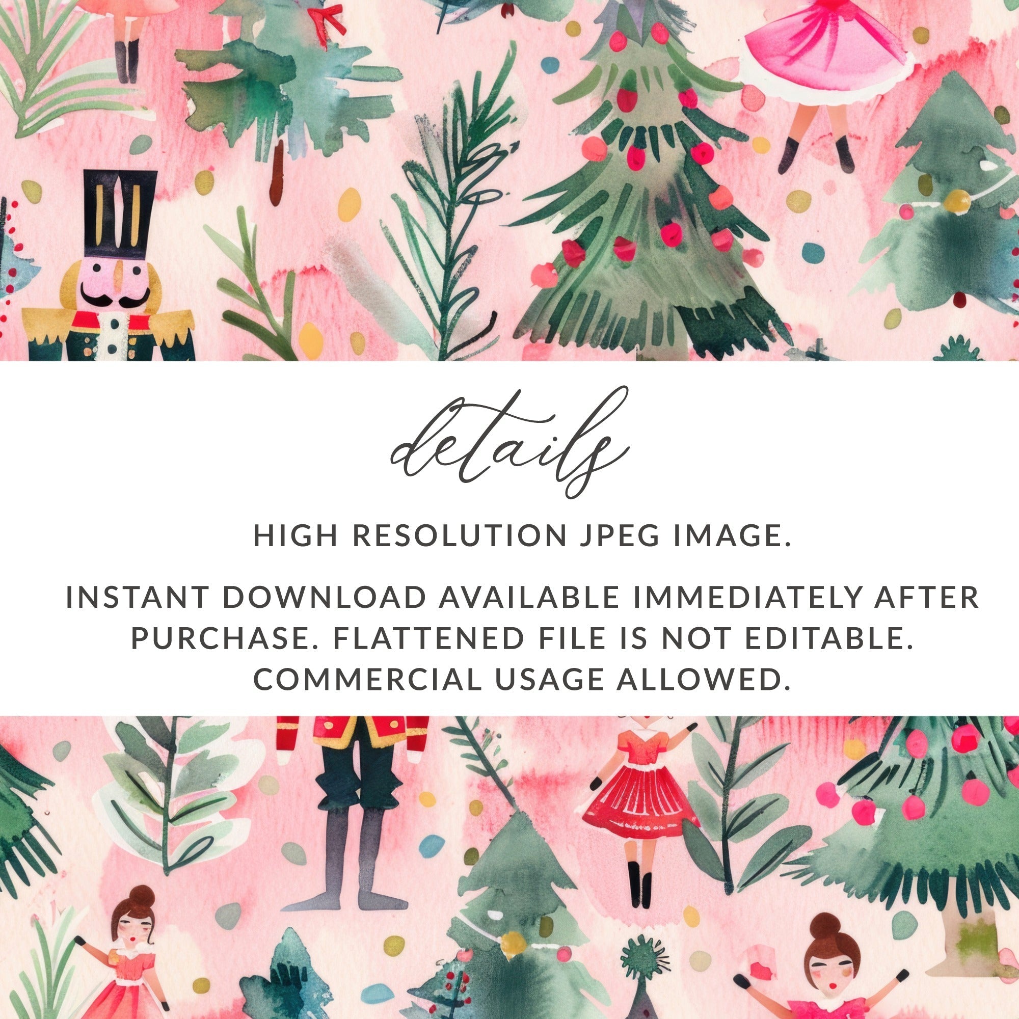 Modern Nutcracker Seamless Pattern Whimsical Holiday Forest Scene Seamless Nutcrackers - Moore and Mountain
