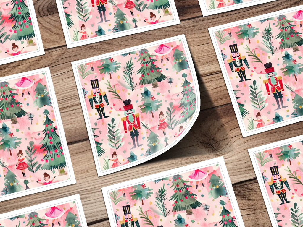 Modern Nutcracker Seamless Pattern Whimsical Holiday Forest Scene Seamless Nutcrackers - Moore and Mountain