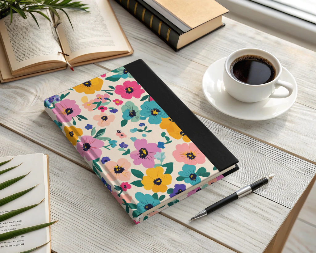 Floral Pattern Hardcover Notebook for Creative Journaling