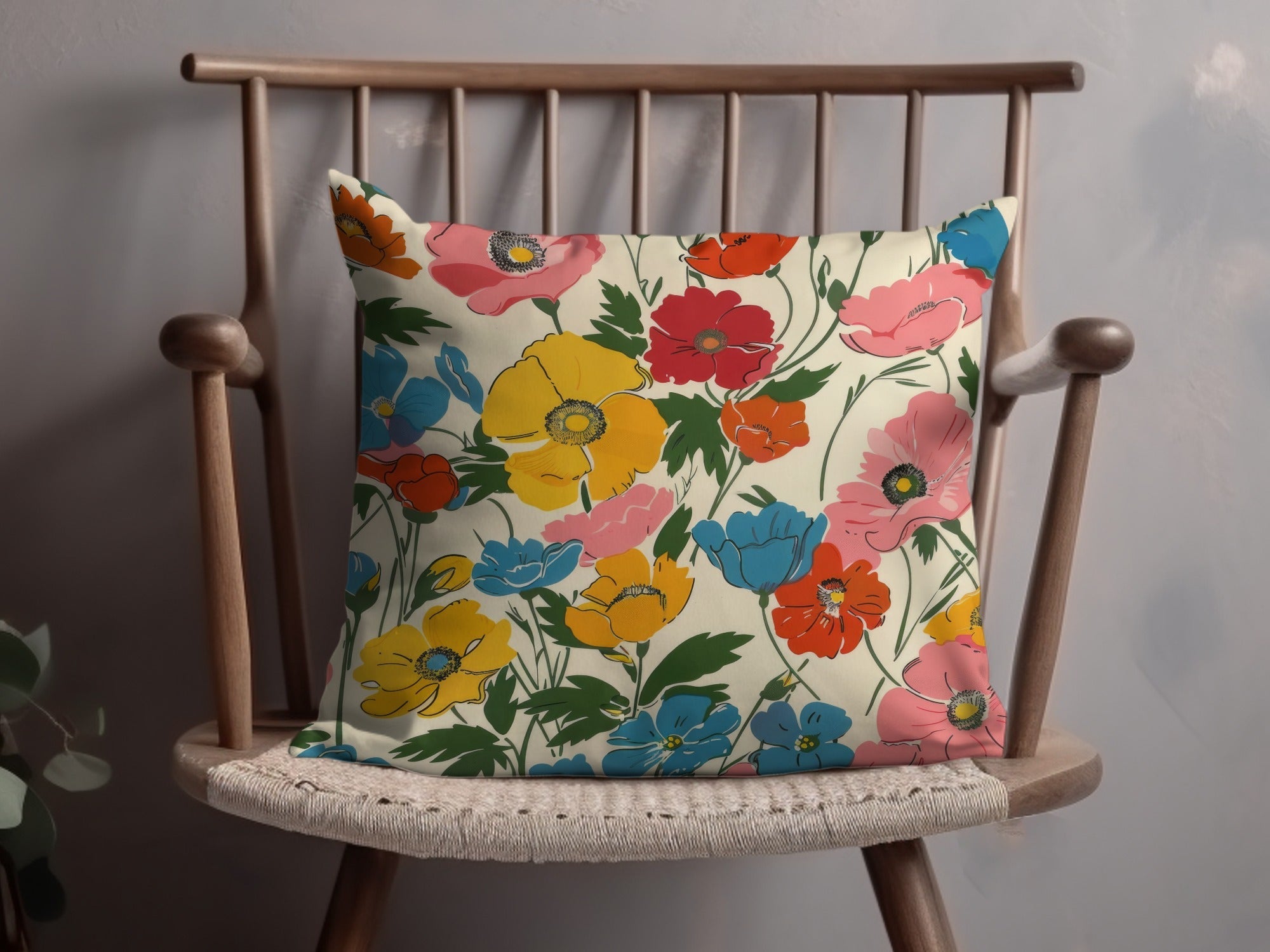 Modern Seamless Poppy Flower Digital Pattern - Moore and Mountain