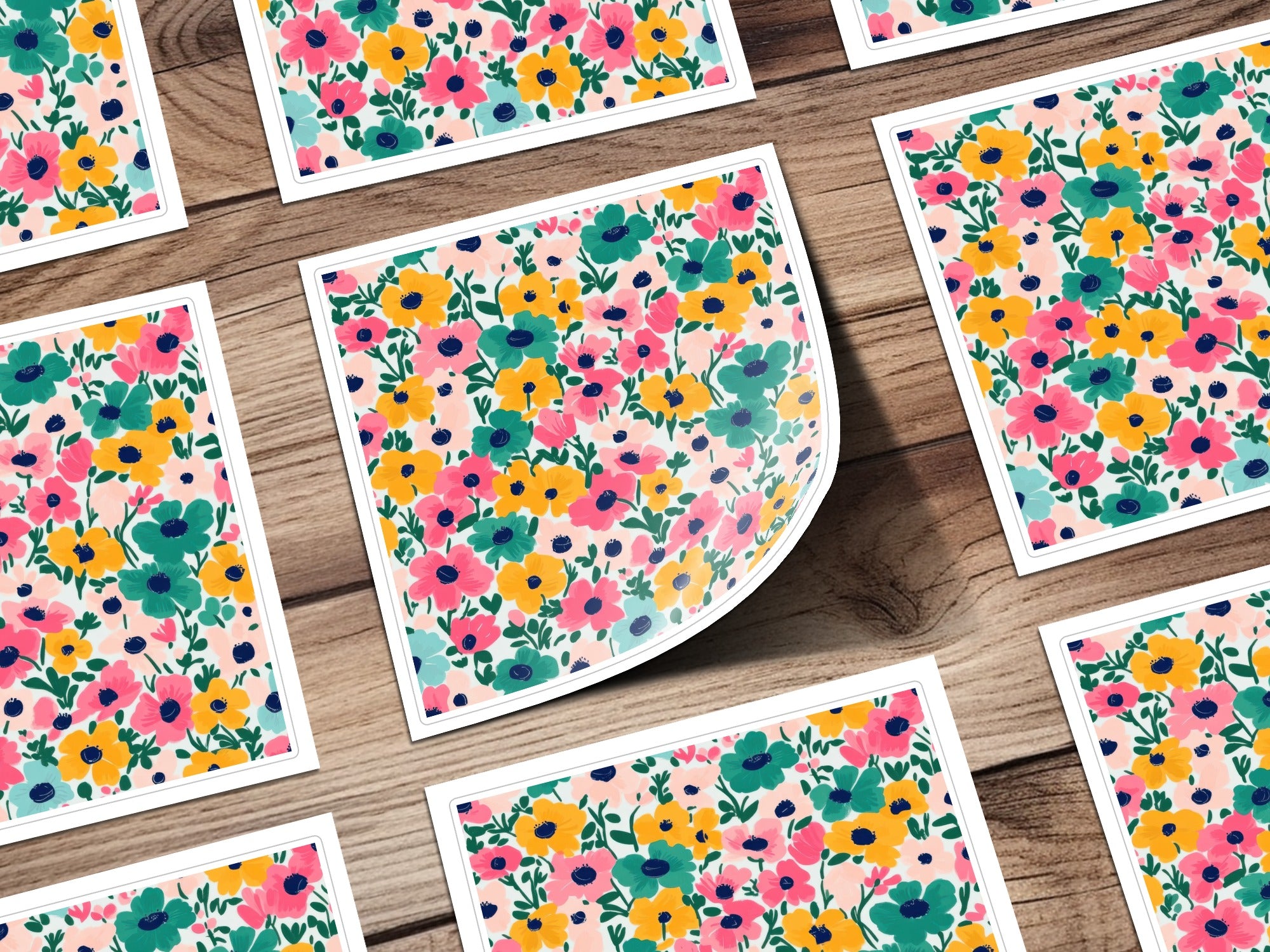 Colorful Floral Pattern Art Print for Home Decor