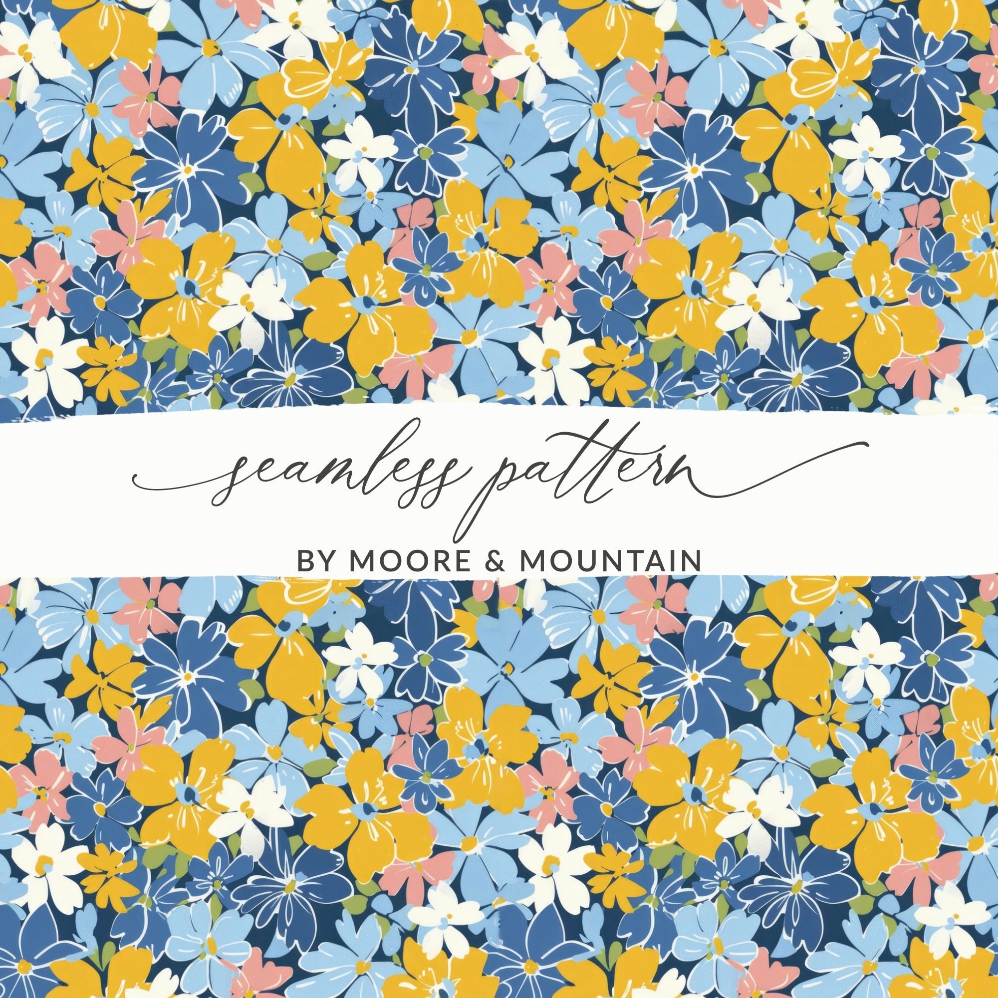 Modern Tiny Ditsy Flowers Seamless Pattern - Moore and Mountain