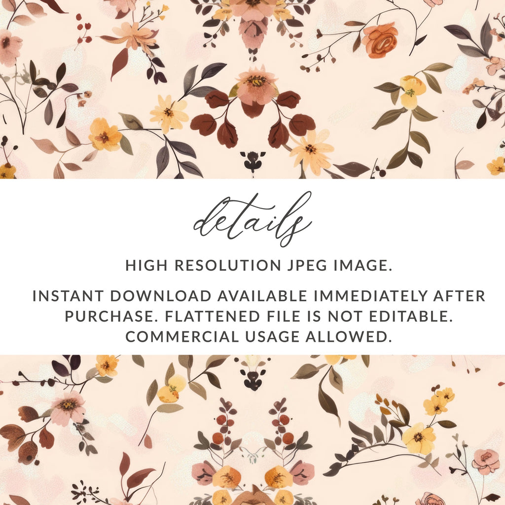 Floral High Resolution JPEG Image Instant Download