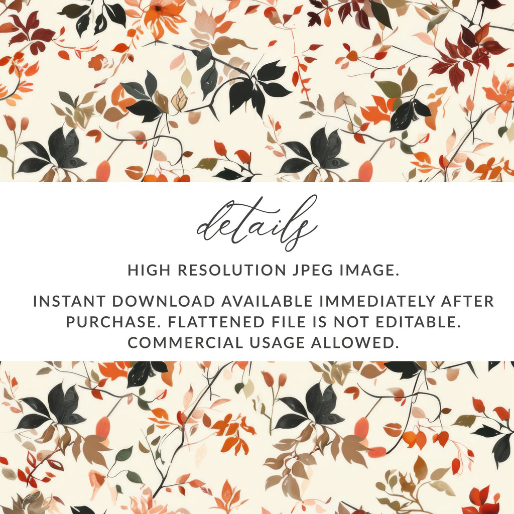Autumn Floral Pattern High Resolution JPEG Image