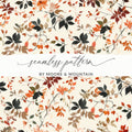 Seamless Floral Design for Autumn Craft Projects