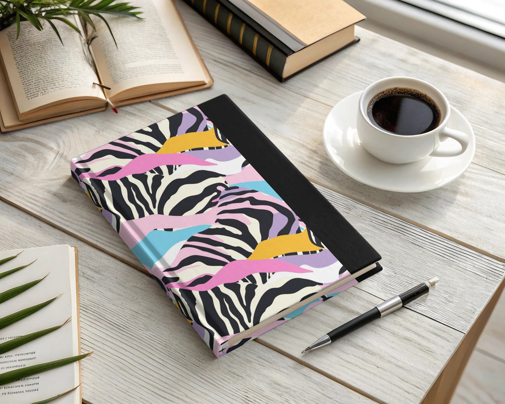 Vibrant Zebra Stripes Daily Journal Notebook for Productivity