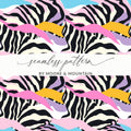 Colorful Zebra Stripes Seamless Pattern Design Artwork