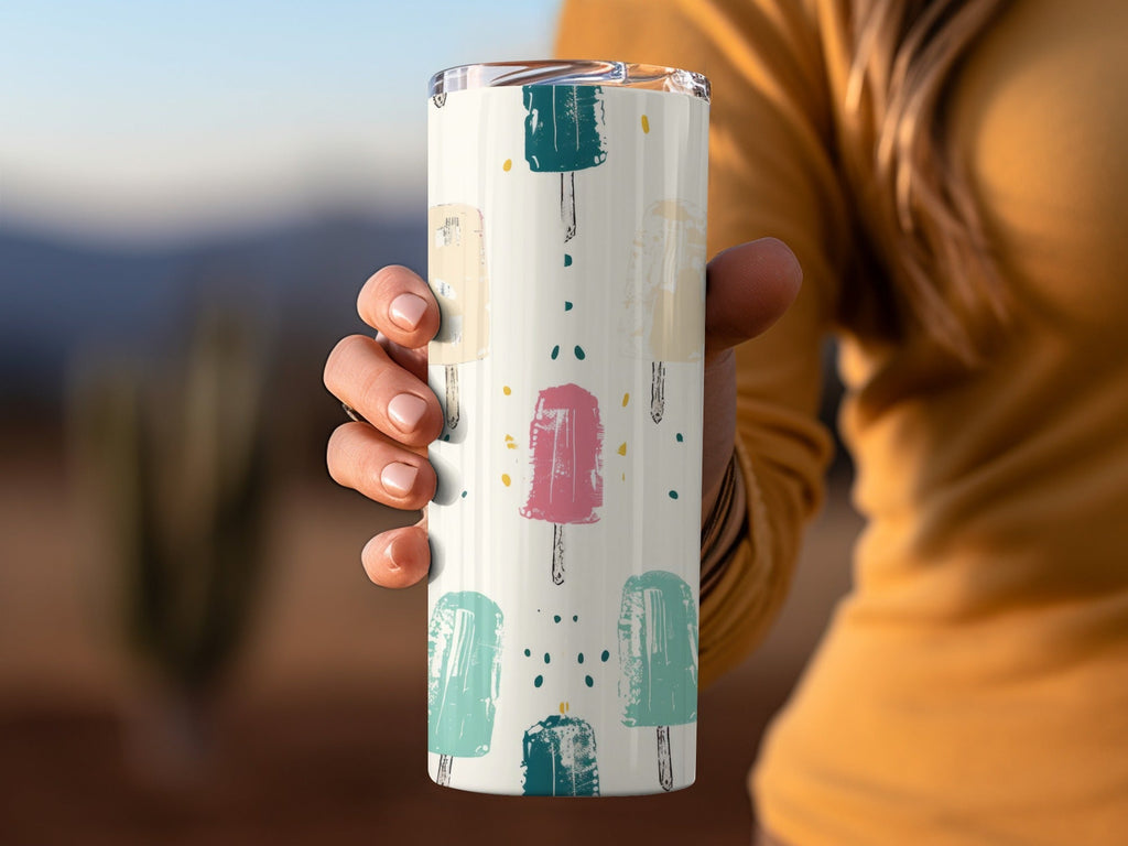 Multicolor Popsicle Summer Pattern With Neutral Background Digital - Moore and Mountain