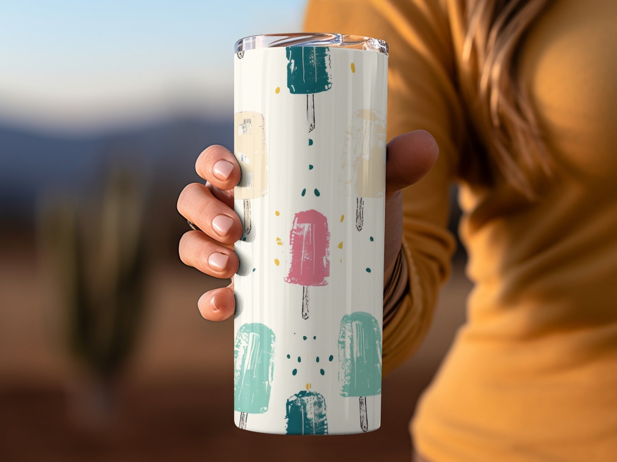 Multicolor Popsicle Summer Pattern With Neutral Background Digital - Moore and Mountain