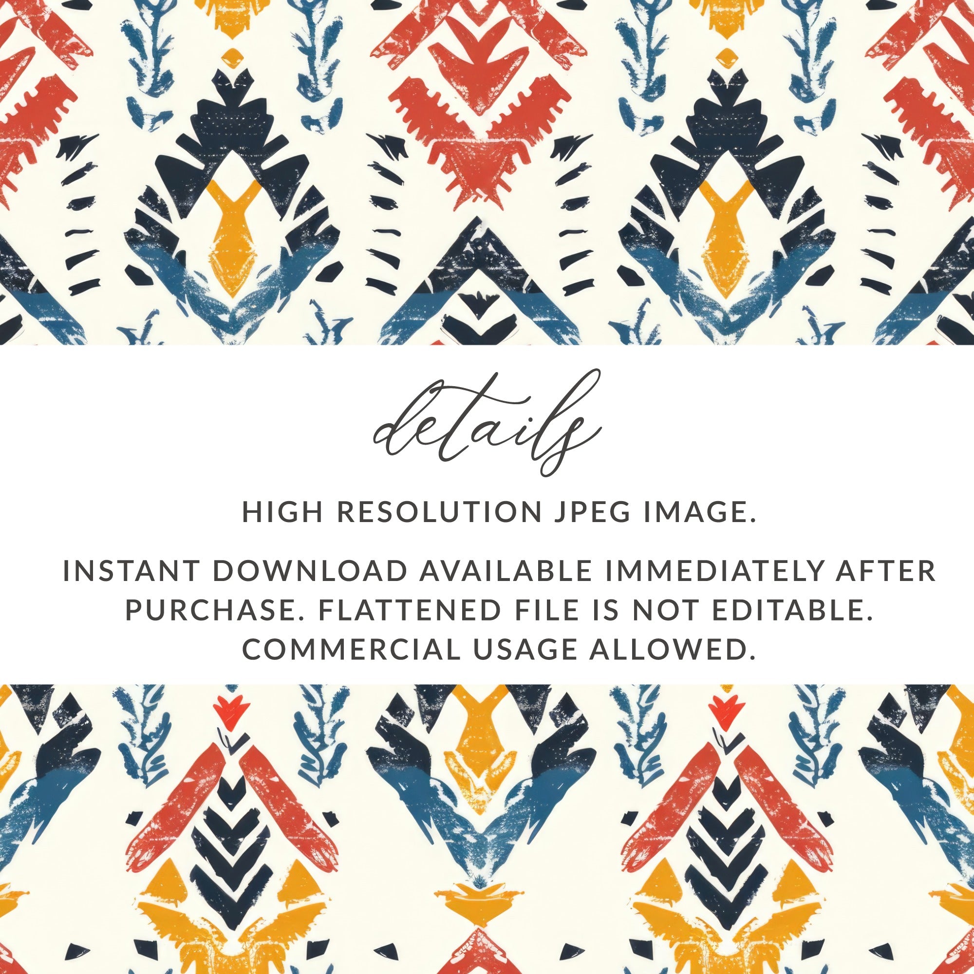 High Resolution JPEG Tribal Instant Download Image