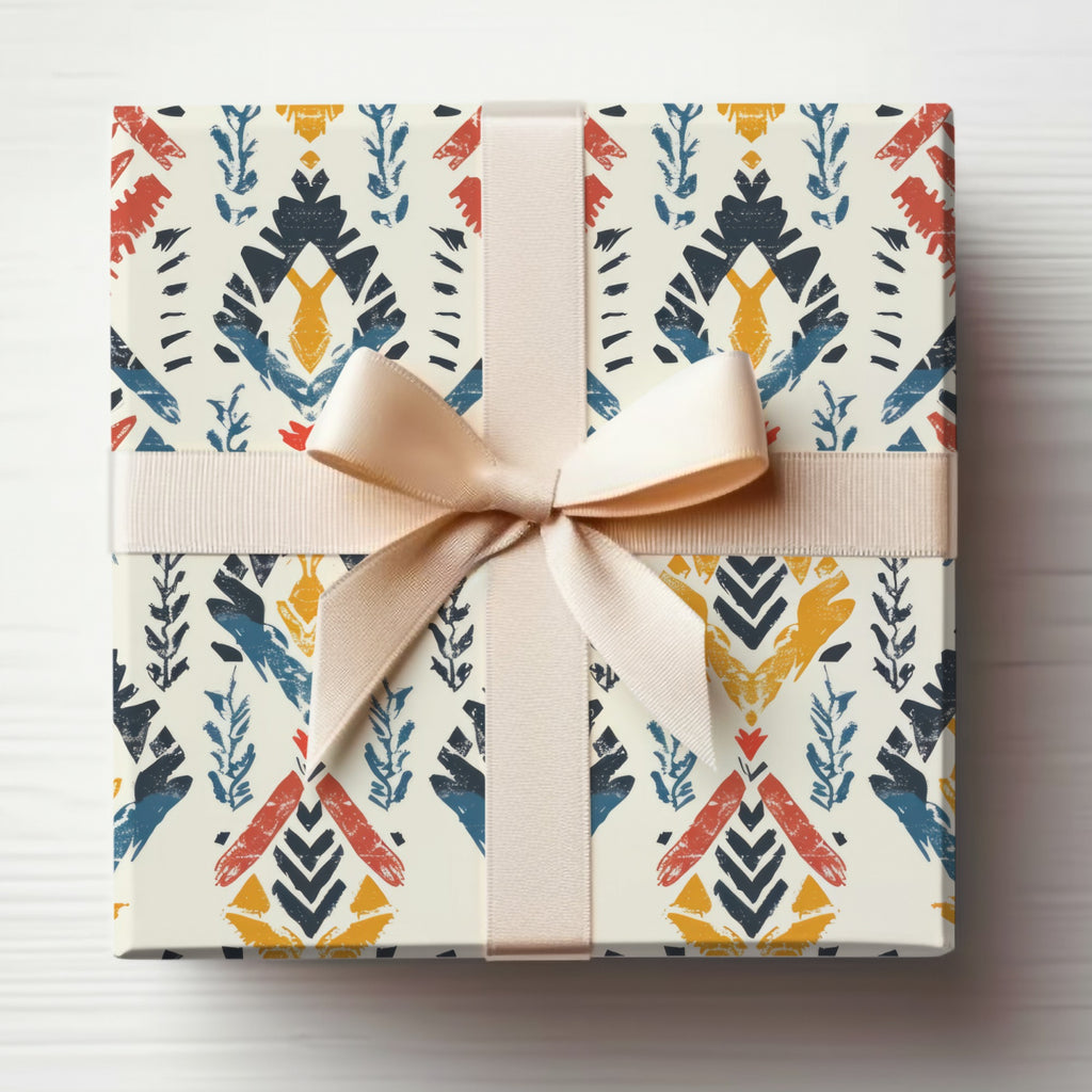 Colorful Geometric Pattern Square Gift Box