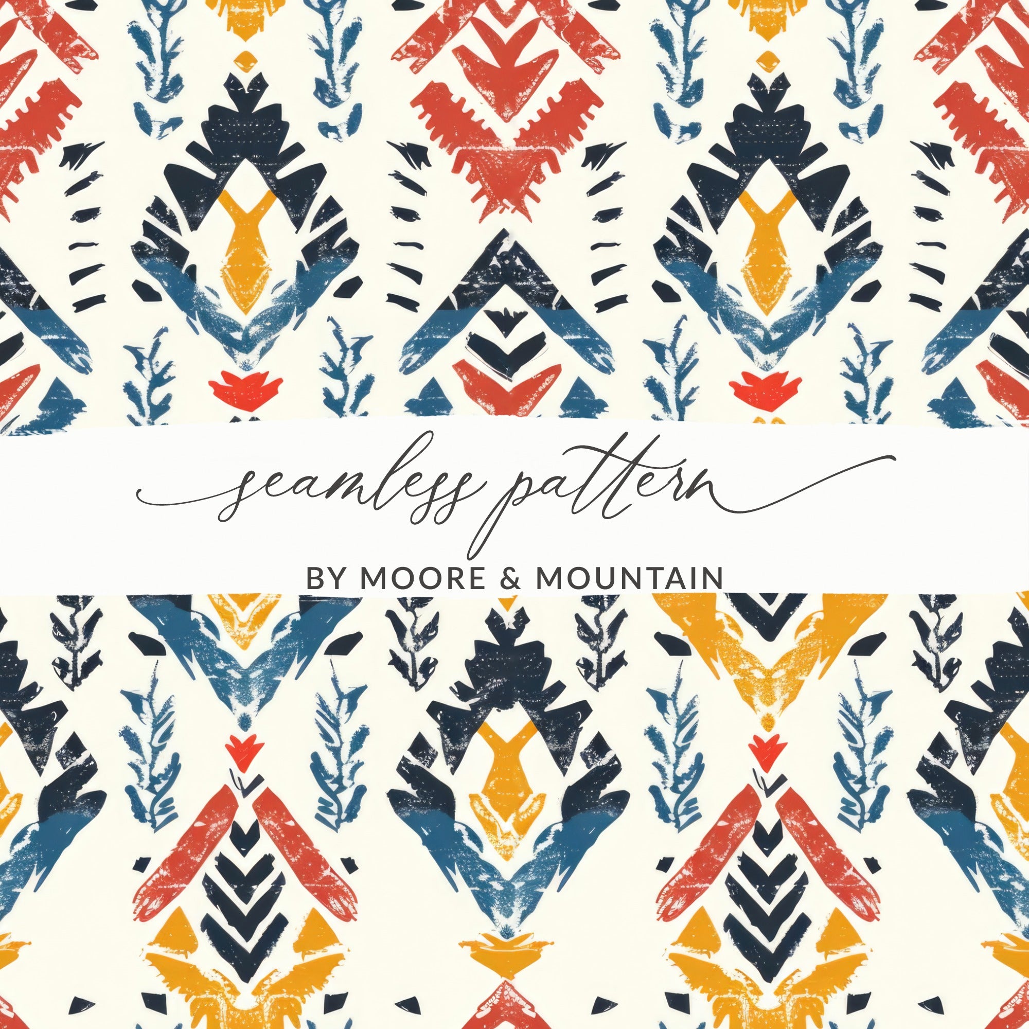 Vibrant Geometric Seamless Pattern Design by Moore