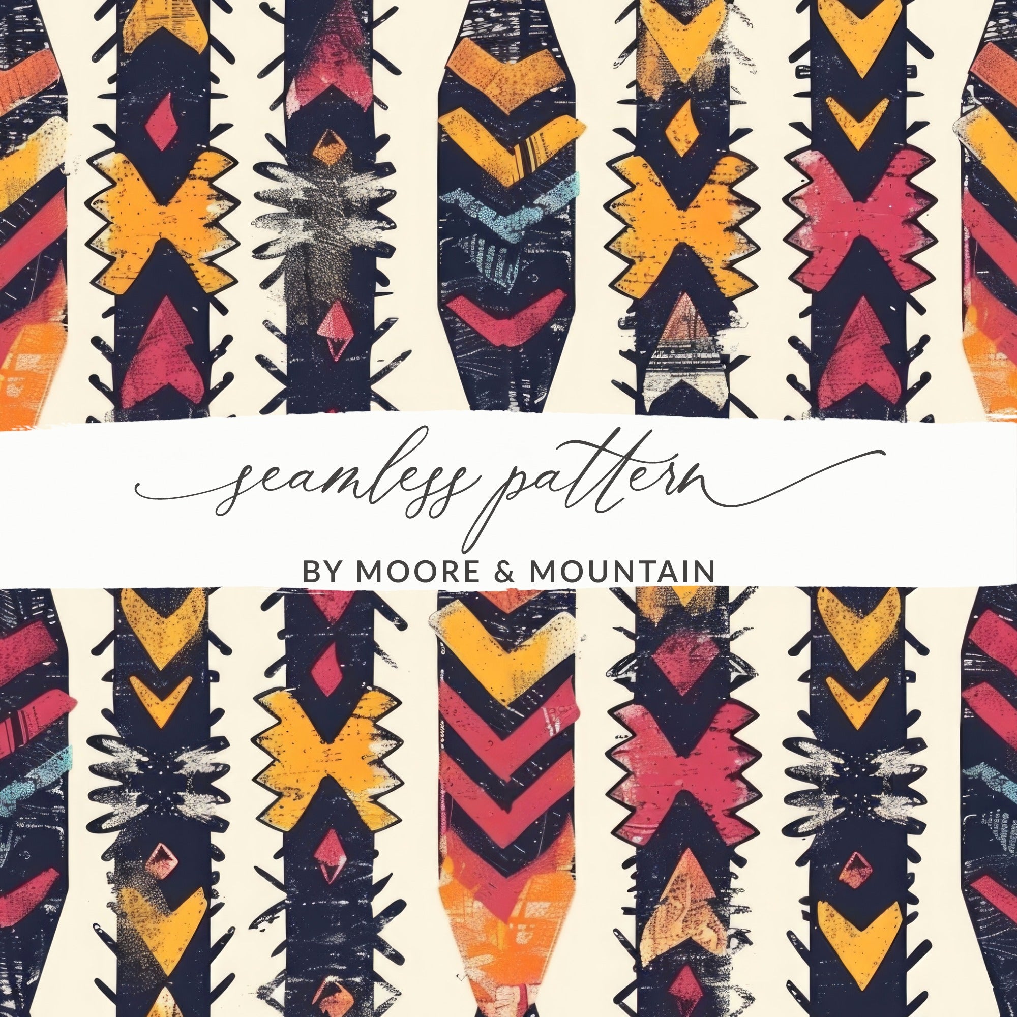 Colorful Geometric Seamless Pattern Design