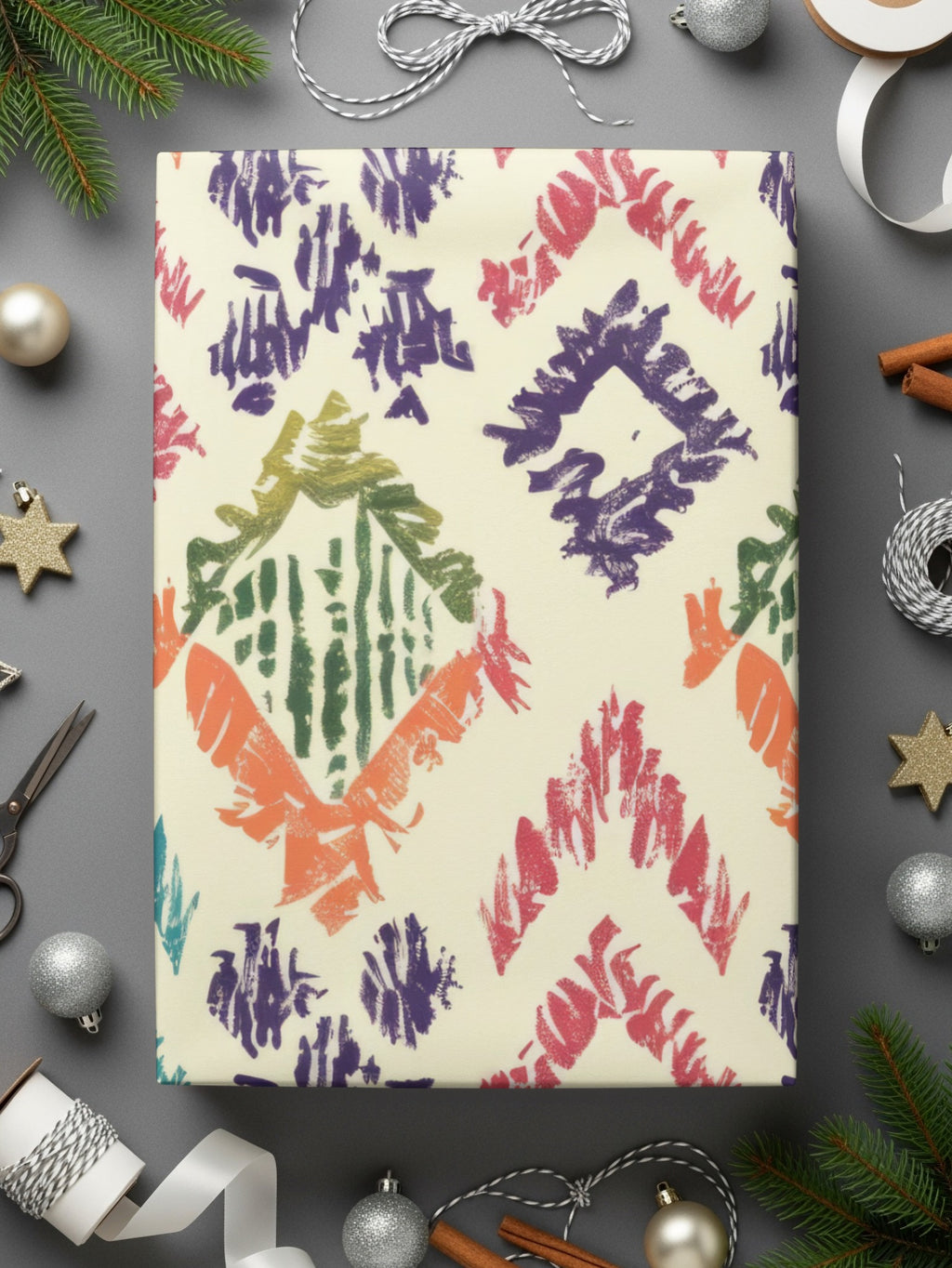 Colorful Abstract Patterned Gift Wrap Product