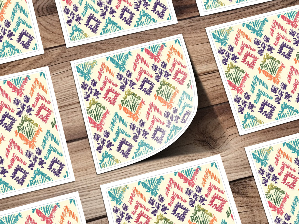 Colorful Geometric Pattern Sticker Sheet Sticker