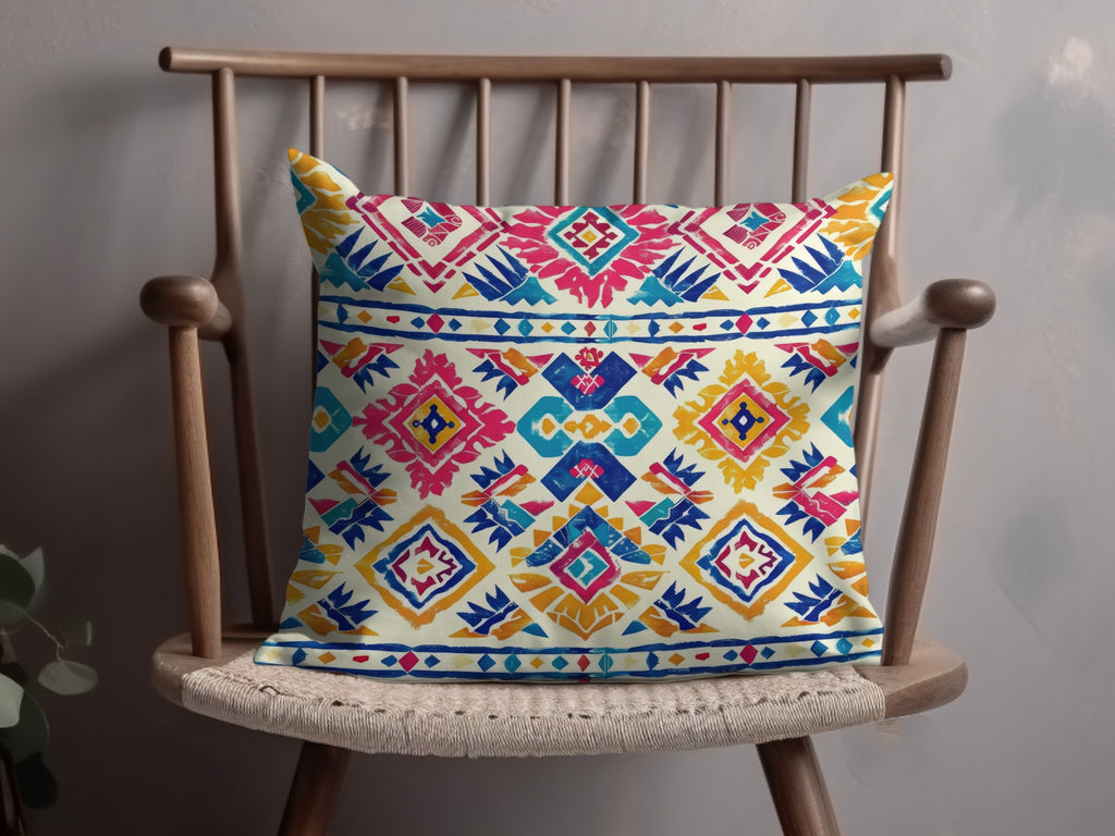Colorful Aztec Print Decorative Square Cushion Cover
