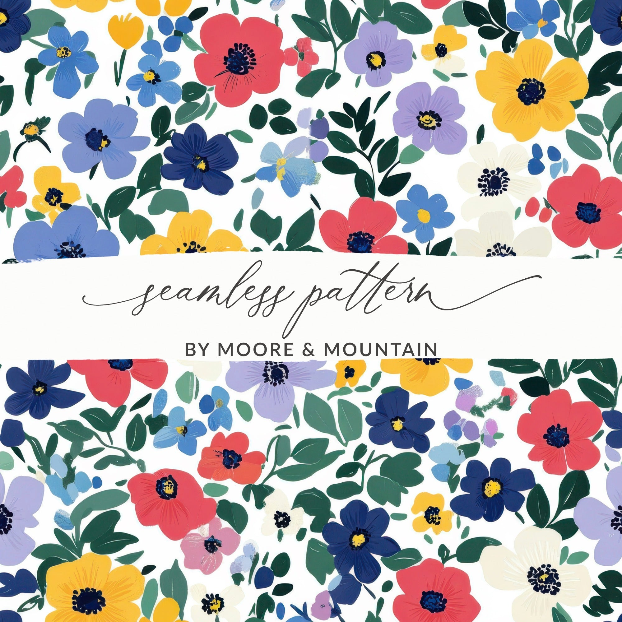 Vibrant Floral Seamless Pattern by Moore & Mountain