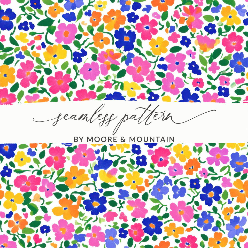 Colorful Floral Seamless Pattern by Moore & Mountain