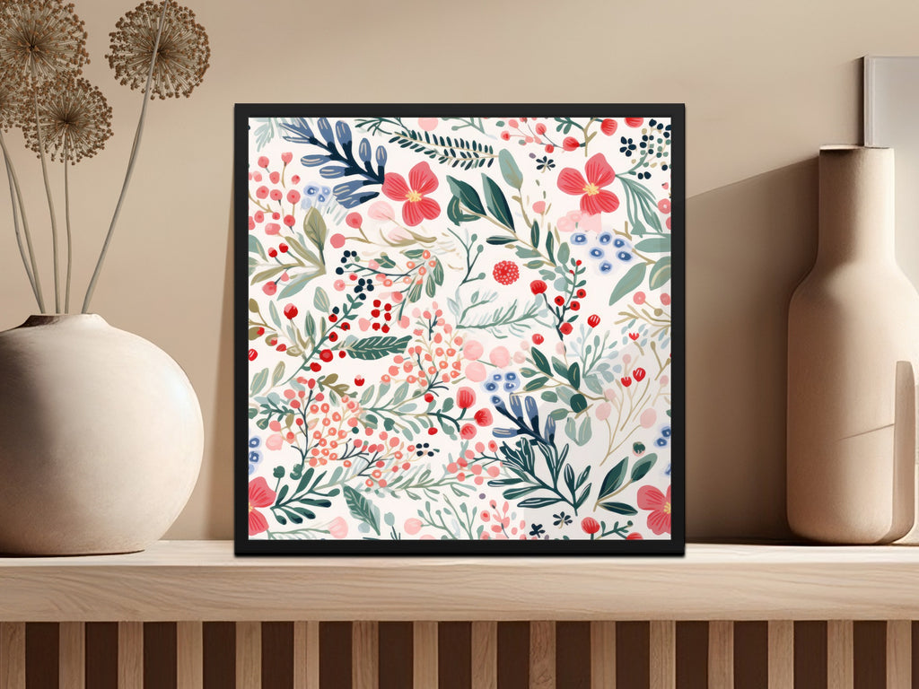 Colorful Floral Pattern Artwork for Home Decor
