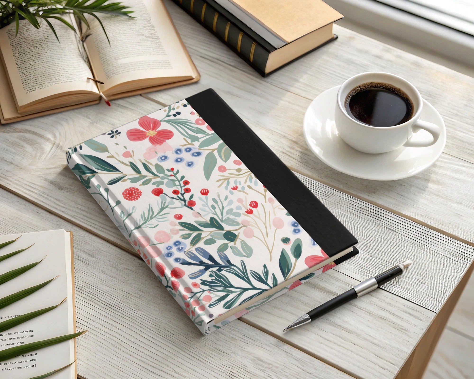 Floral Botanical Hardcover Journal for Writing and Notes