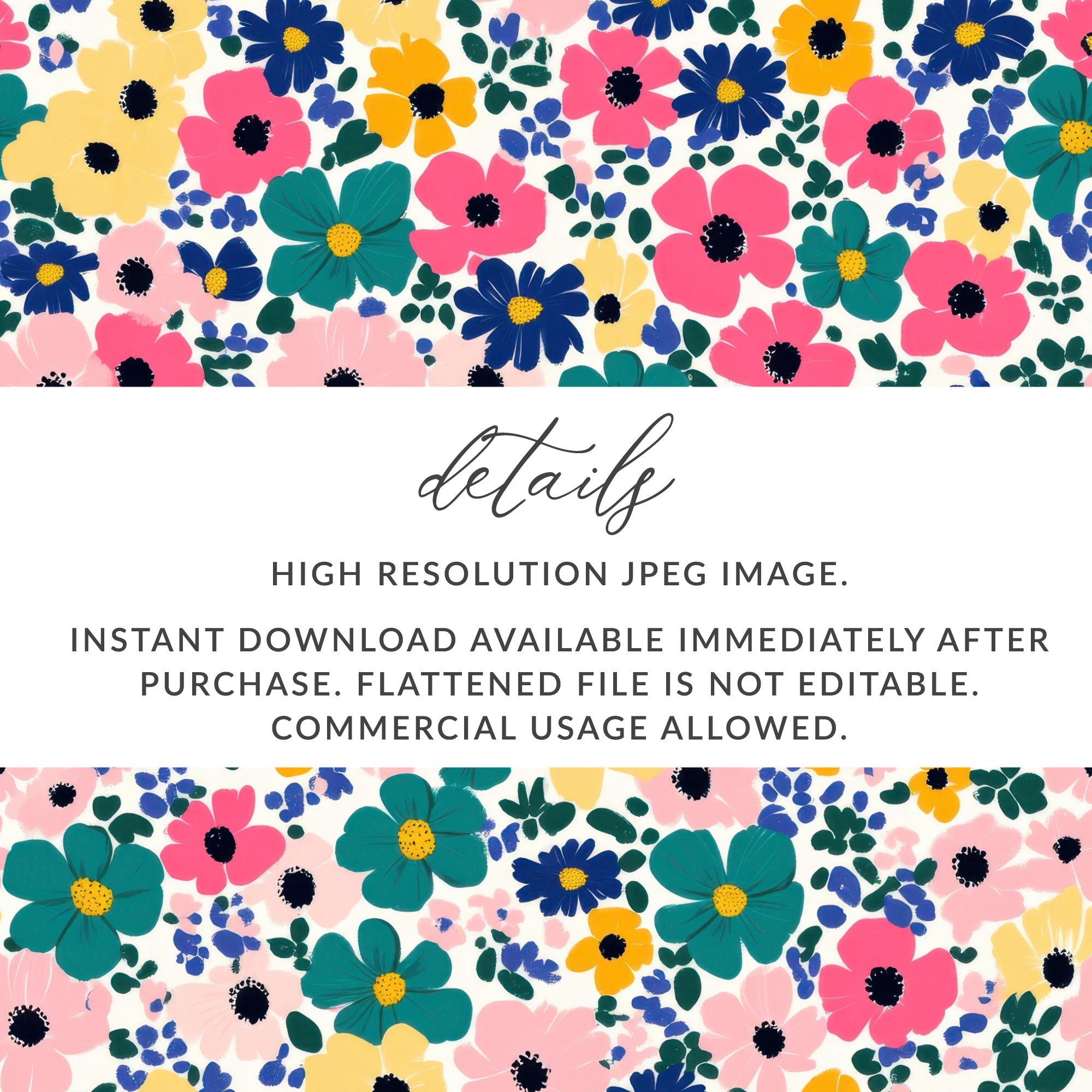 Vibrant Floral High Resolution JPEG Download Image