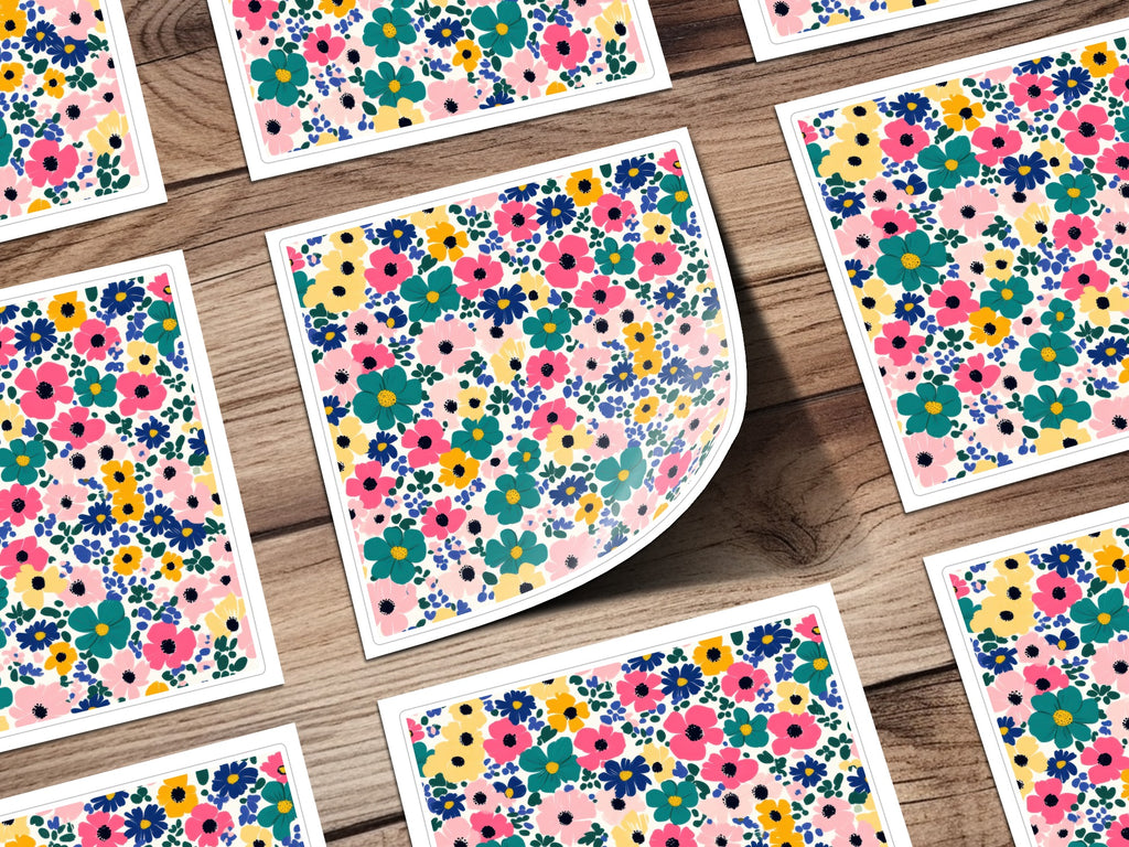 Colorful Floral Design Pattern Art Print Poster