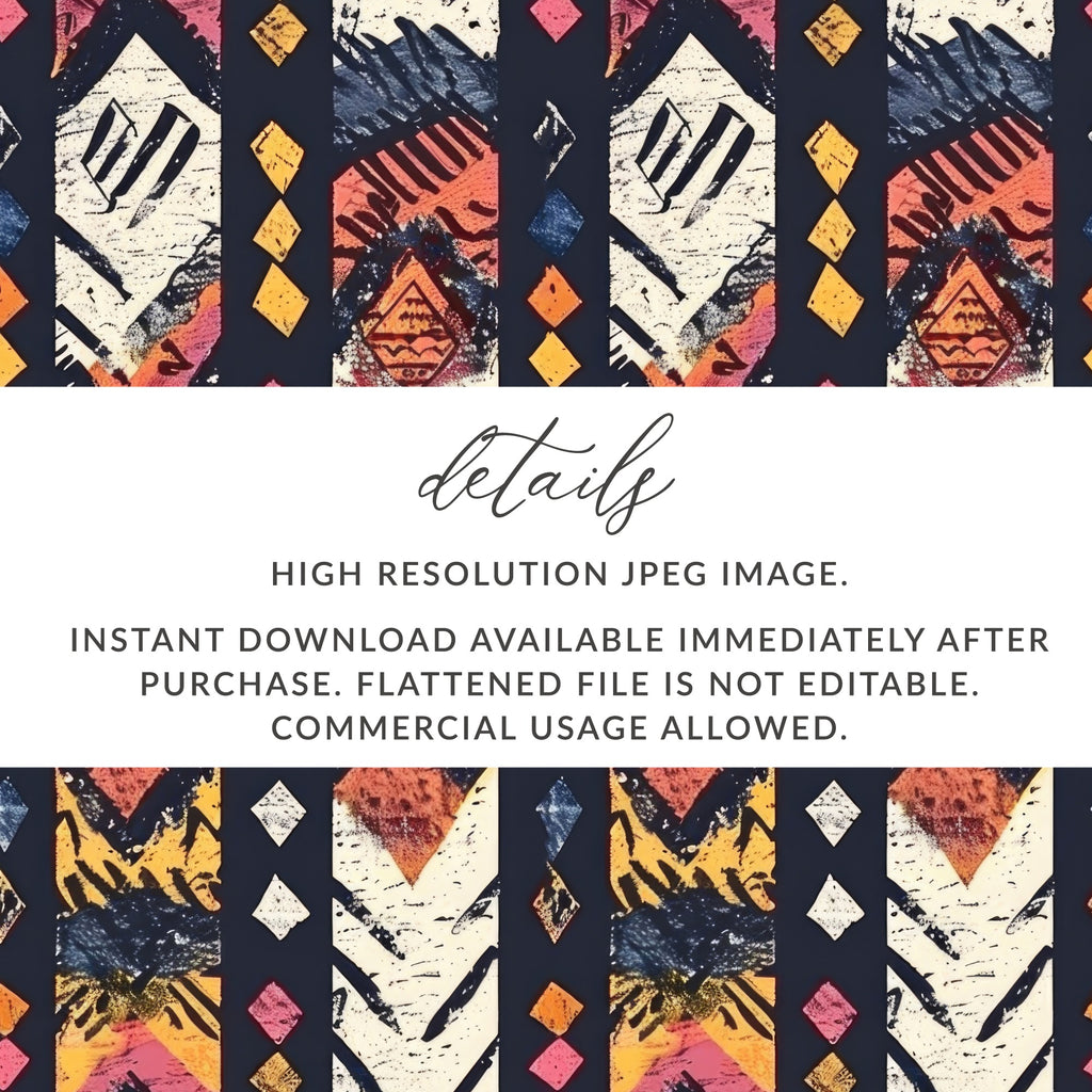 Colorful Geometric Pattern Instant Download Design