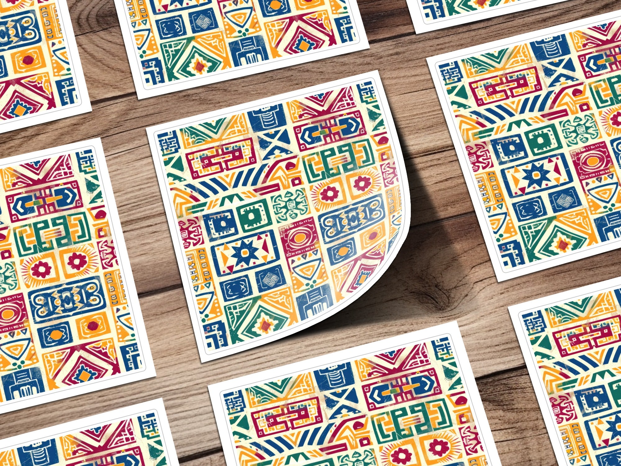 Colorful Geometric Patterned Art Prints for Home Decor