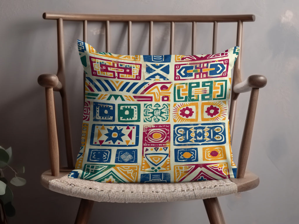 Colorful Geometric Pattern Decorative Pillow Product