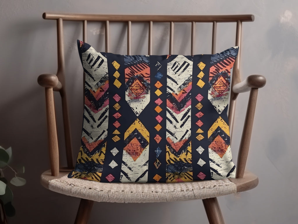 Colorful Geometric Pattern Decorative Pillow Cover