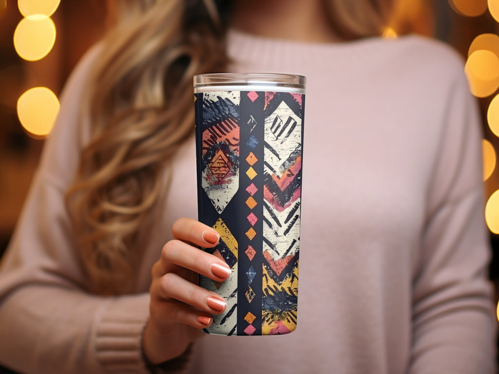 Vibrant Geometric Pattern Insulated Tumbler Product