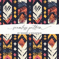 Colorful Geometric Seamless Pattern Design Template