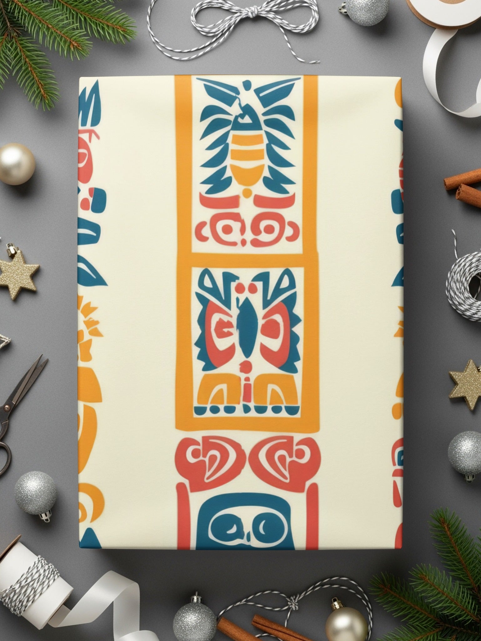Colorful Tribal Design Gift Wrapping Paper Product