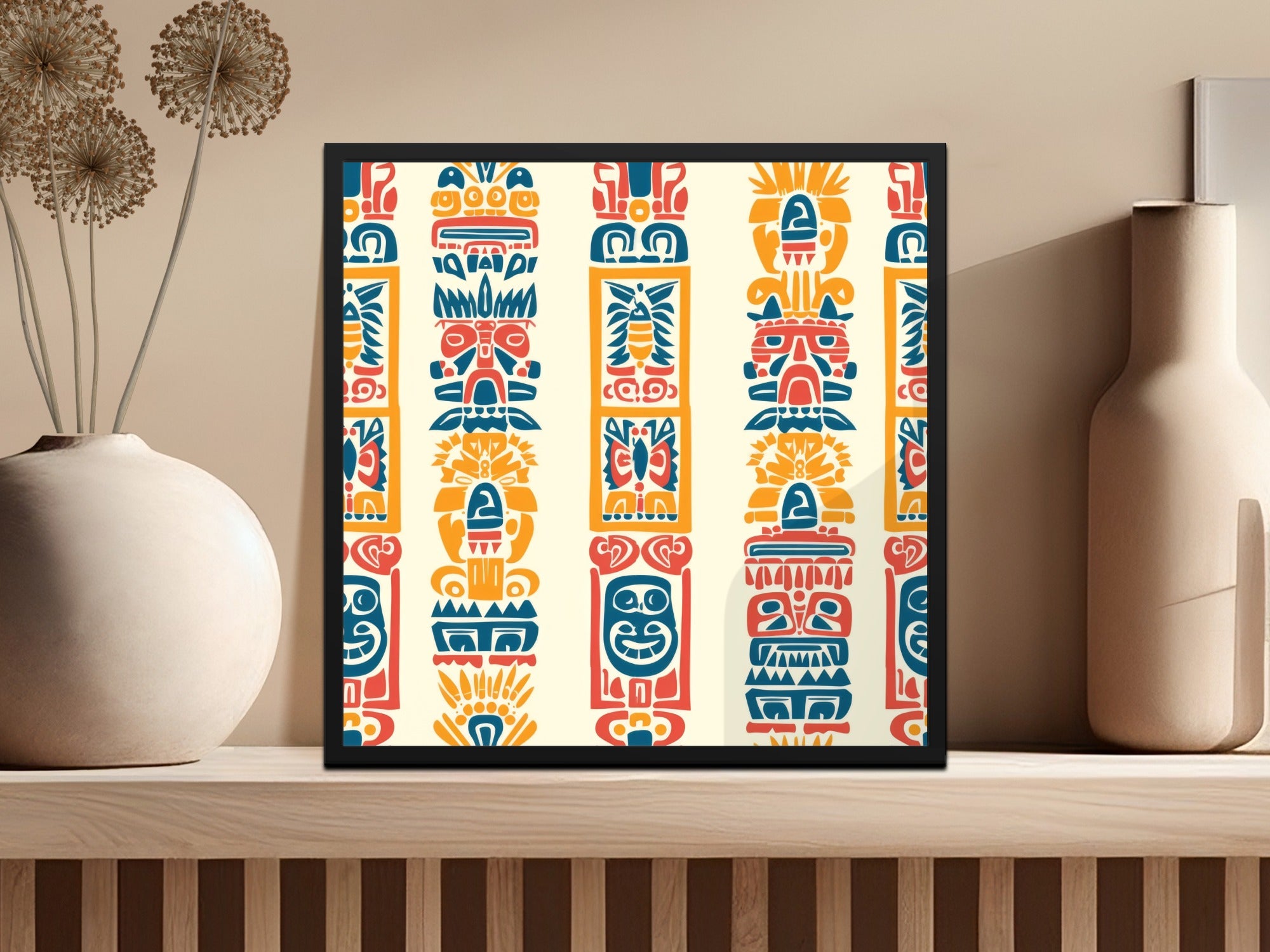Colorful Tribal Art Print for Stylish Home Decor
