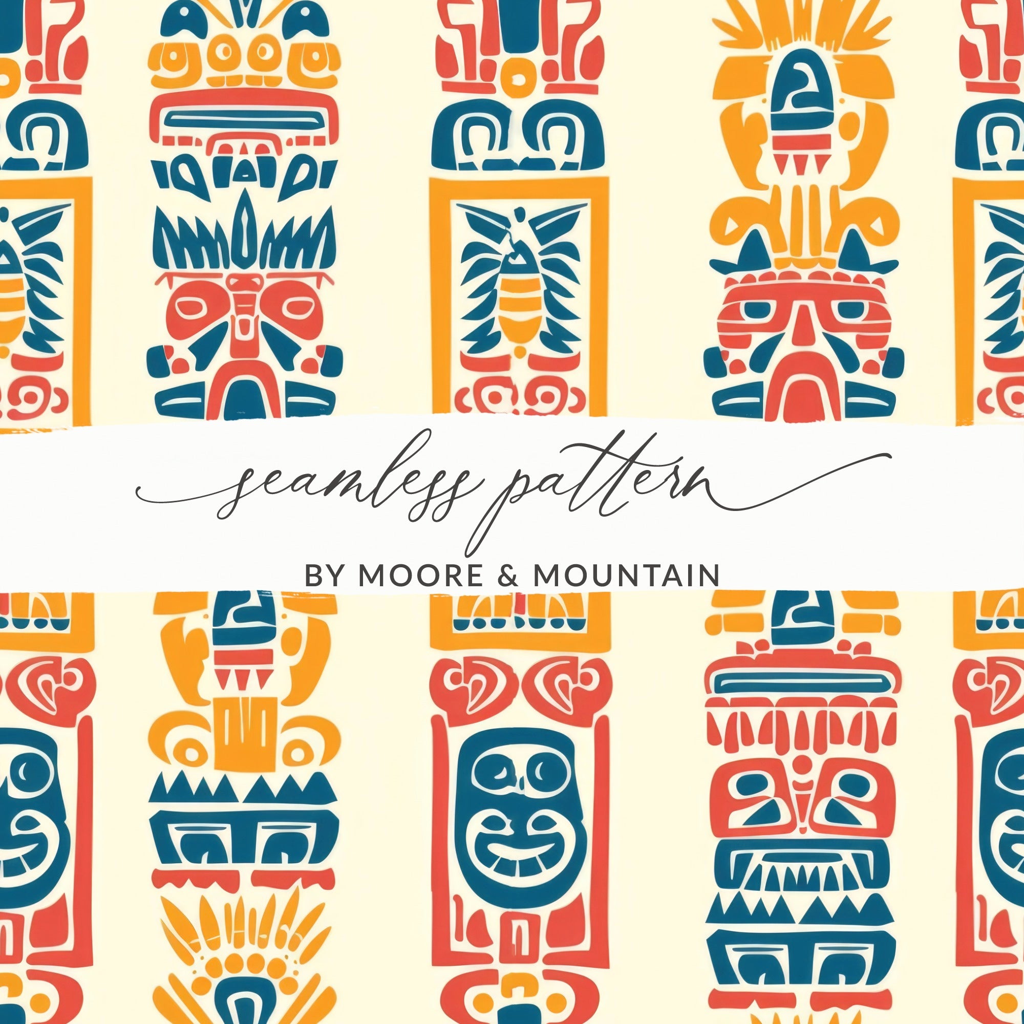 Colorful Seamless Pattern by Moore and Mountain Design