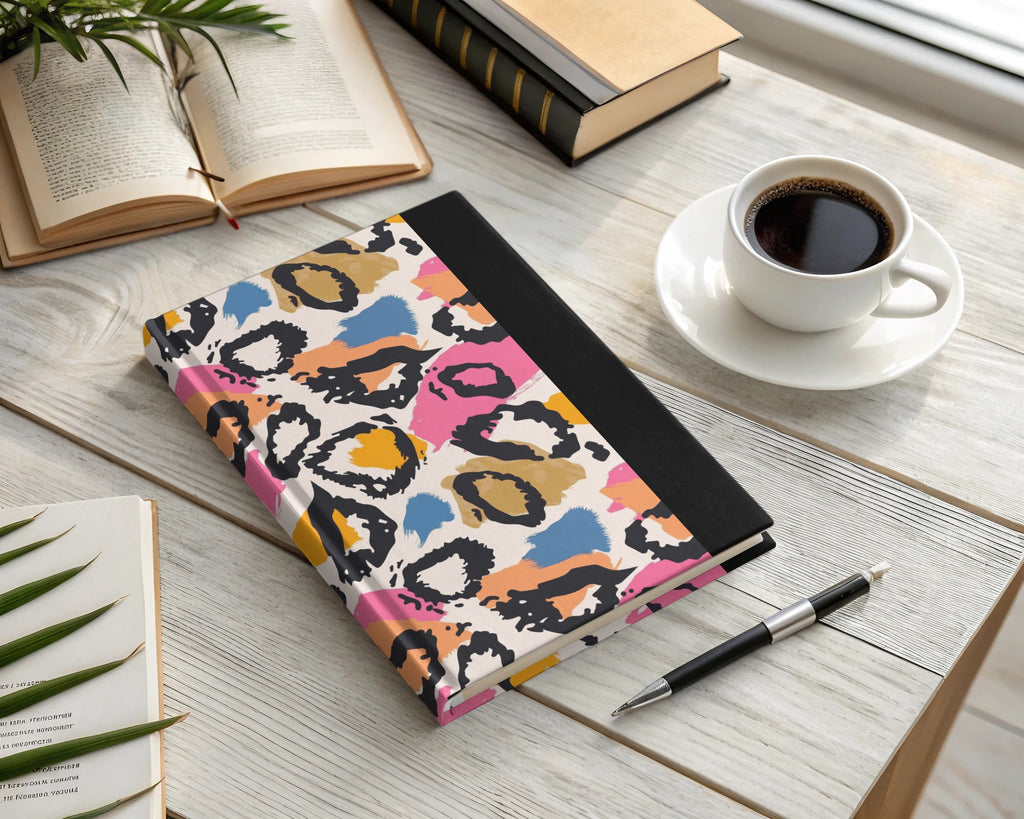 Colorful Animal Print Hardcover Notebook for Productivity