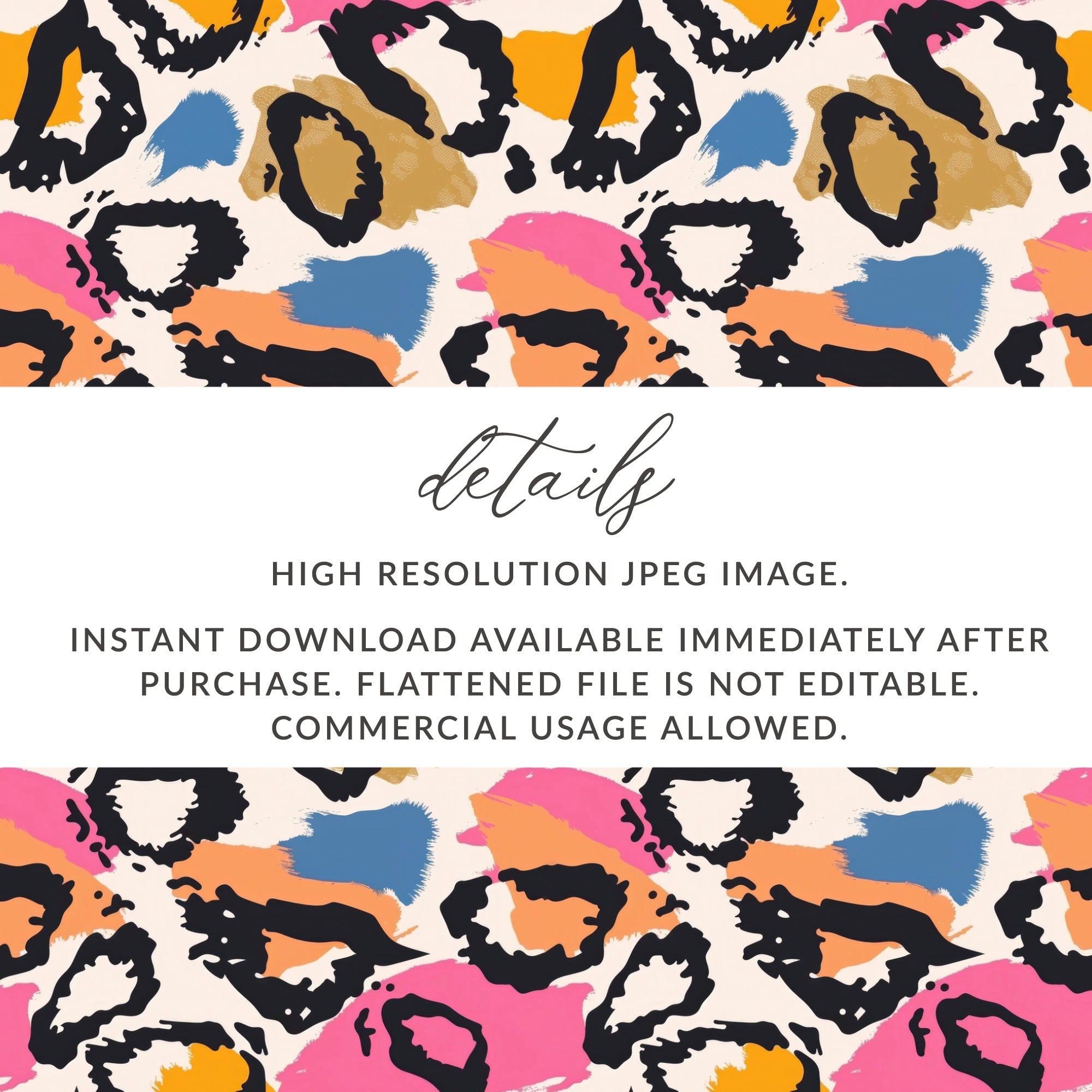 High Resolution Leopard Print Digital Download