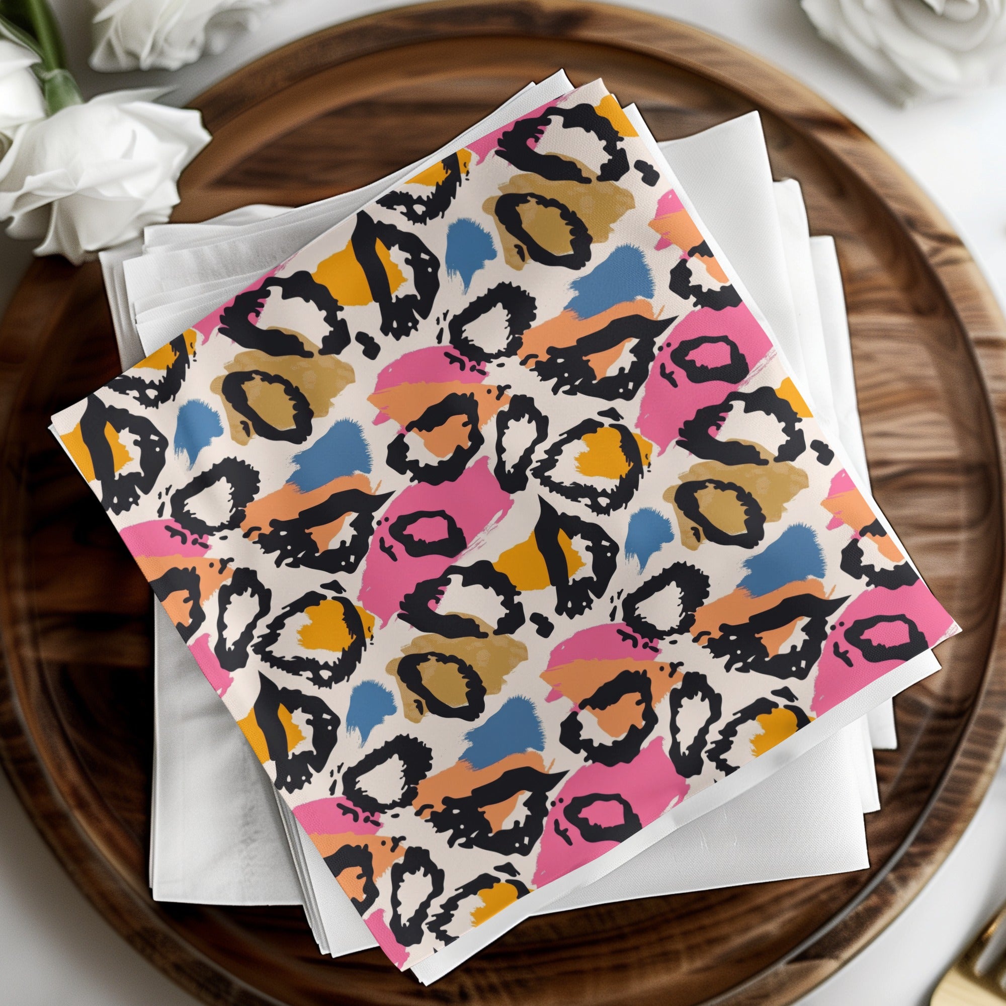 Vibrant Multicolor Abstract Pattern Design Napkin Set