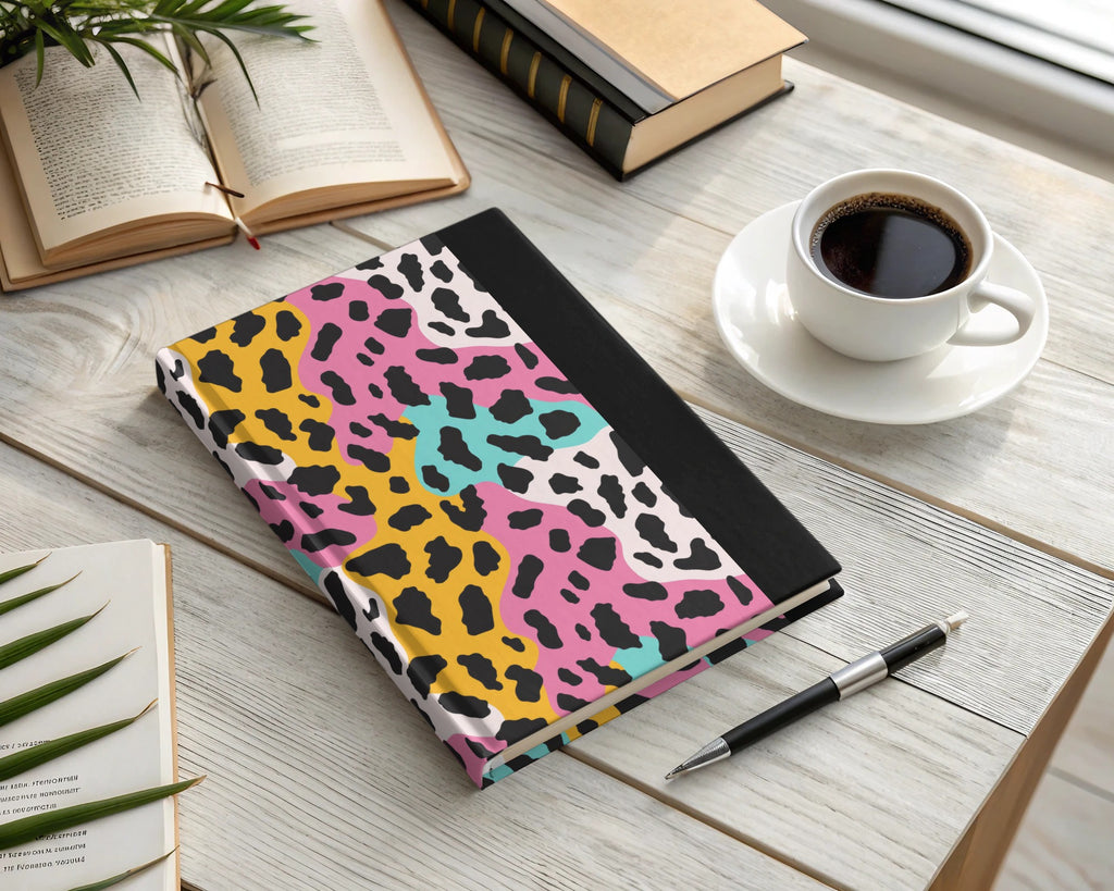 Bright and Colorful Leopard Print Hardcover Notebook