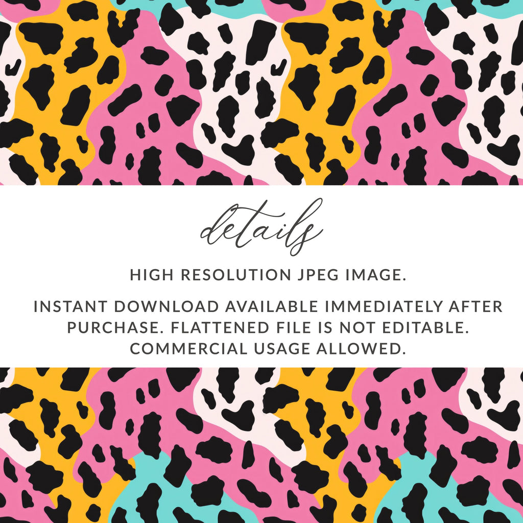 Vibrant Leopard Print Digital Download Image