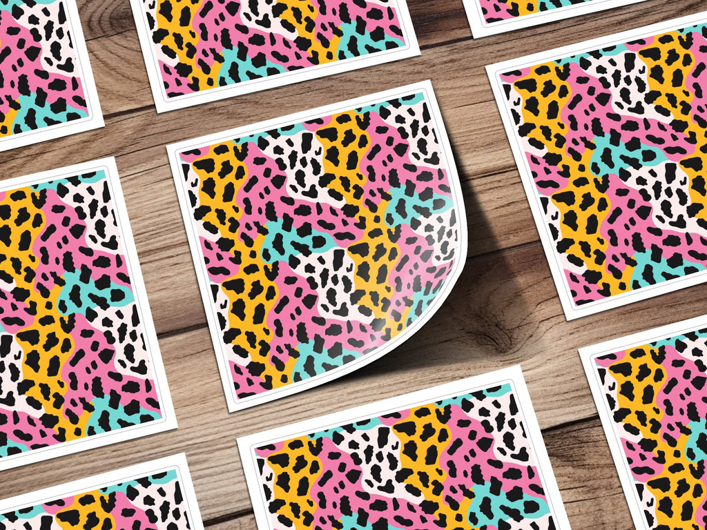 Colorful Leopard Print Decorative Sticker Sheet