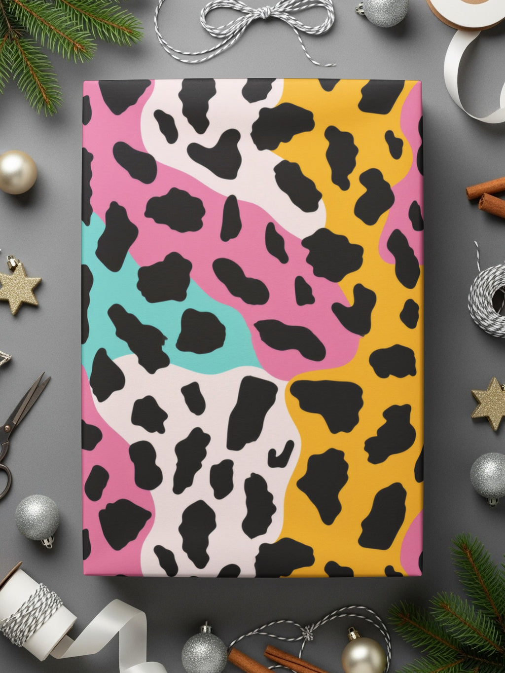 Vibrant Leopard Print Gift Wrap for Festive Occasions