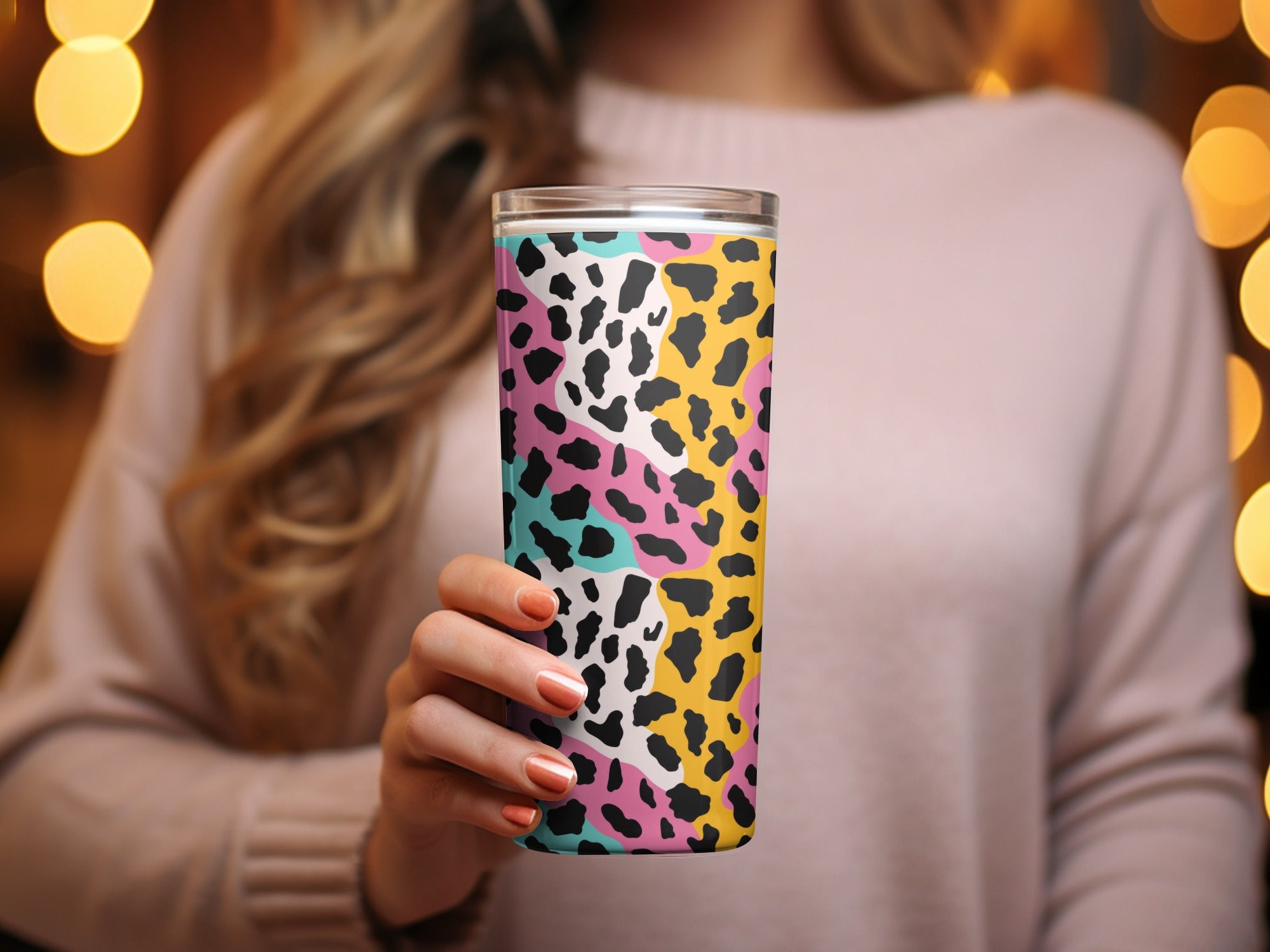 Colorful Leopard Print Insulated Tumbler Cup Product
