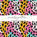 Colorful Leopard Print Seamless Pattern Design
