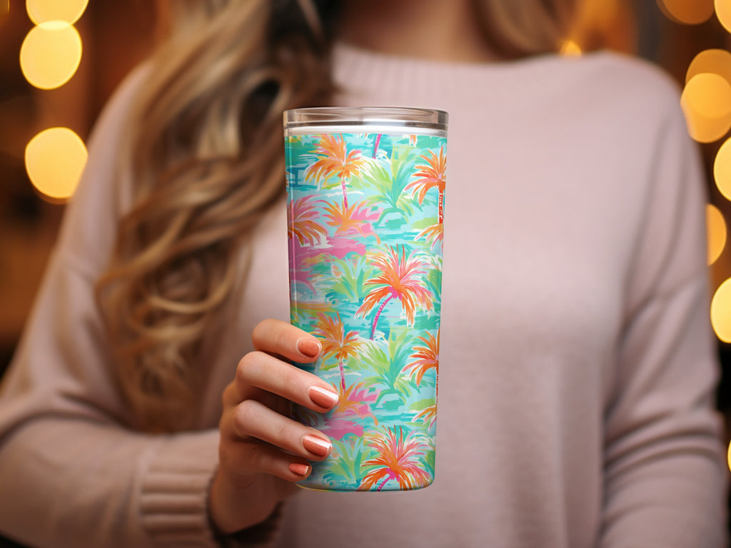 Tropical Palm Tree Design Insulated Tumbler Product