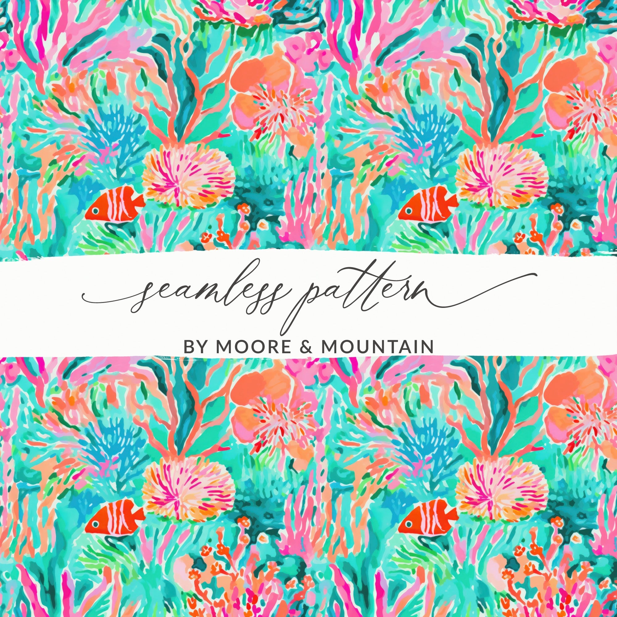 Seamless Coral Reef Pattern by Moore Mountain product