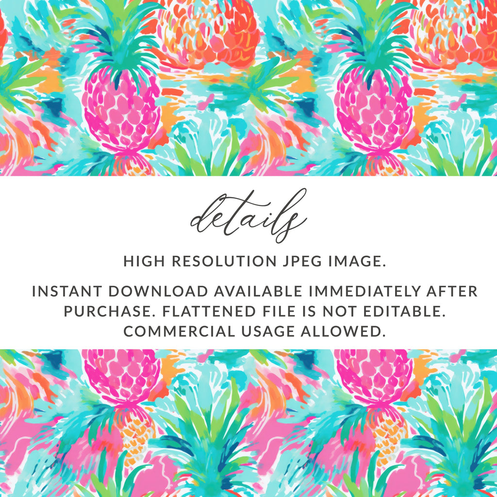 Colorful Pineapple Pattern High Resolution JPEG Image