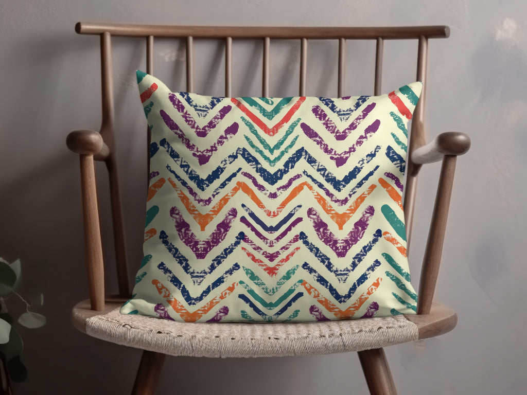 Colorful Chevron Pattern Decorative Pillow Pillow