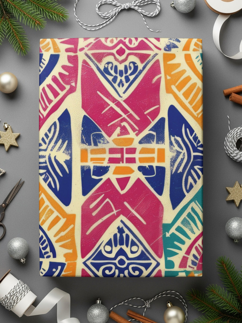 Colorful Abstract Ethnic Pattern Gift Wrapping Paper