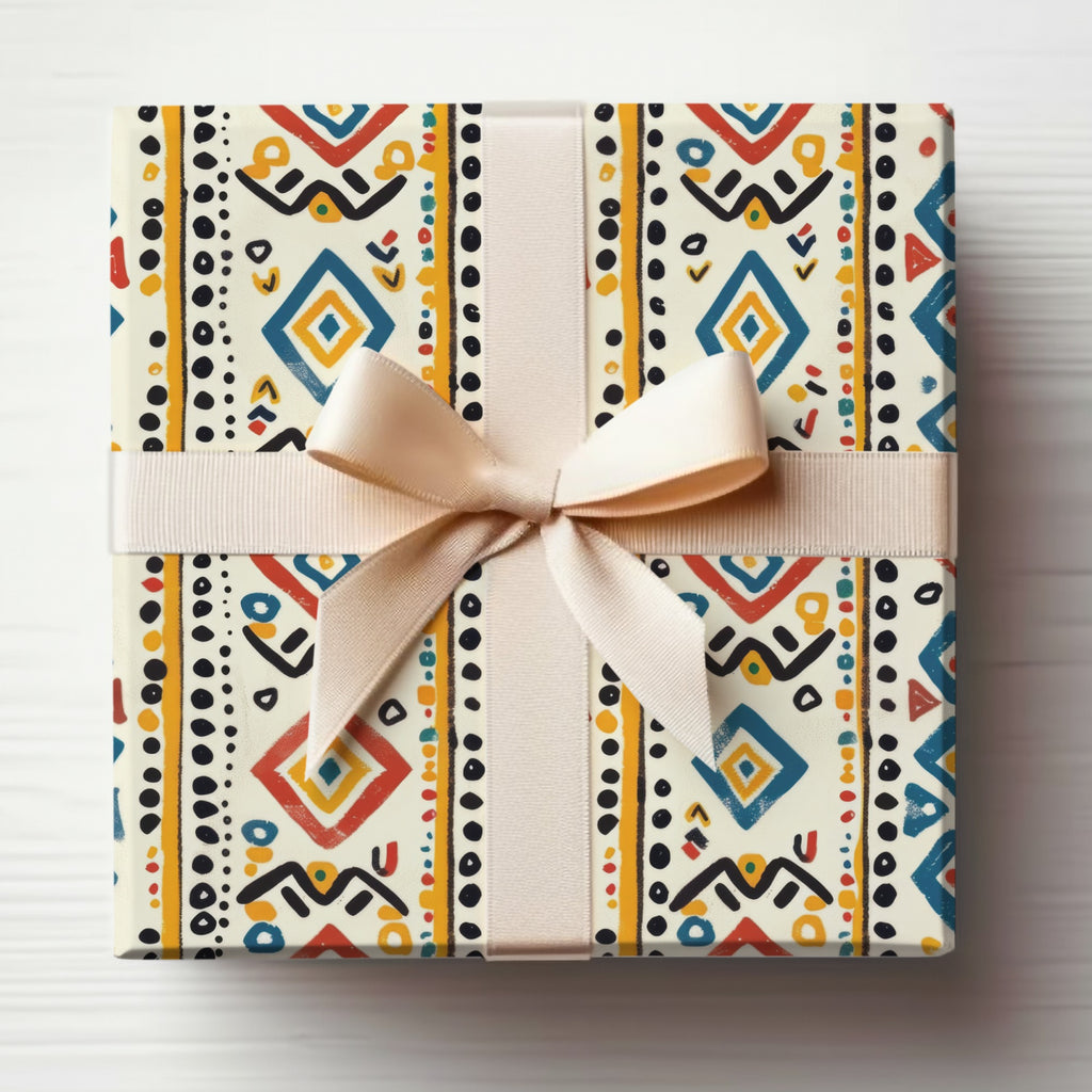 Colorful Geometric Pattern Gift Box Wrapping Product